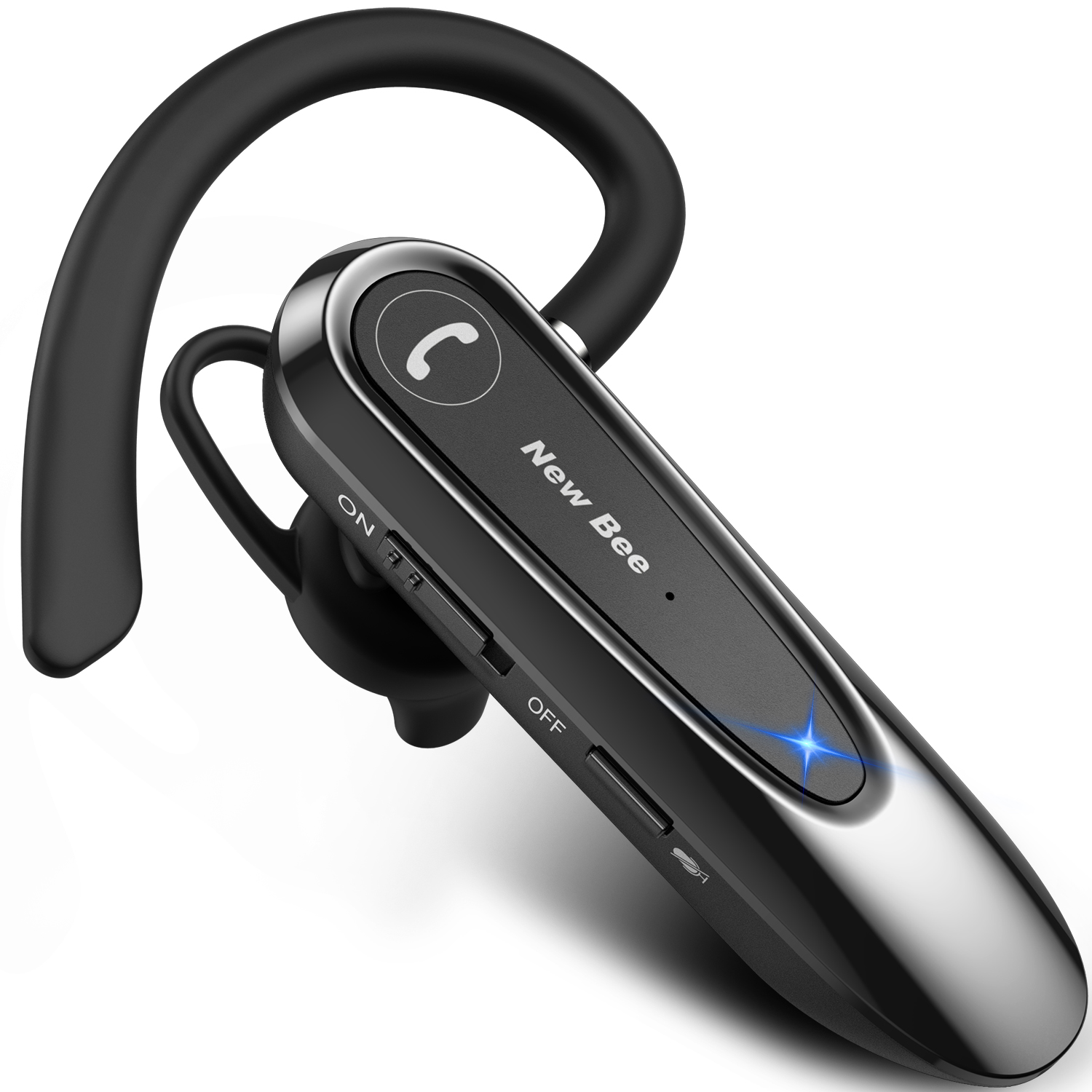 New Bee B45 мини-гарнитура Bluetooth, односторонняя гарнитура Comply: шумоподавлением Bluetooth 5,0 беспроводные наушники