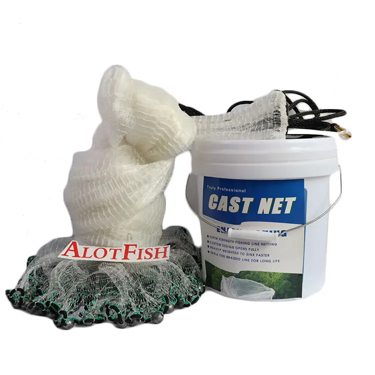 Hot sell American Style nets Drawstring Cast Net Lead sinker Fishing Net