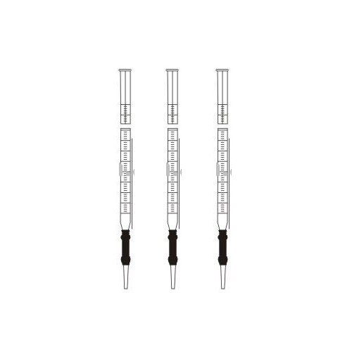 1644 Burette с синей линией на молочном белом фоне