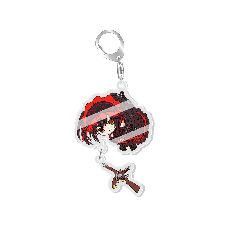 Japanse Anime Date A Live Fashion Souvenir Custom Made New Key Chain FiguresFairy Beautiful Girl Keychain