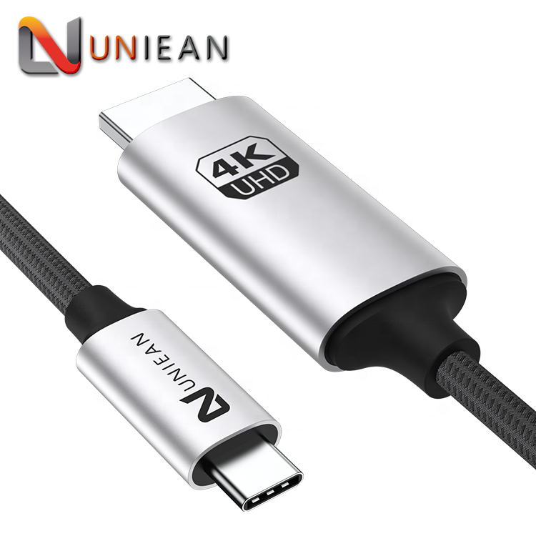 Нейлоновый плетеный 4K 60 Гц USB USB-C Para HDMI Cabo Tipo Type C кабель Type-c к HDMI кабель для подключения телефона к телевизору HDTV