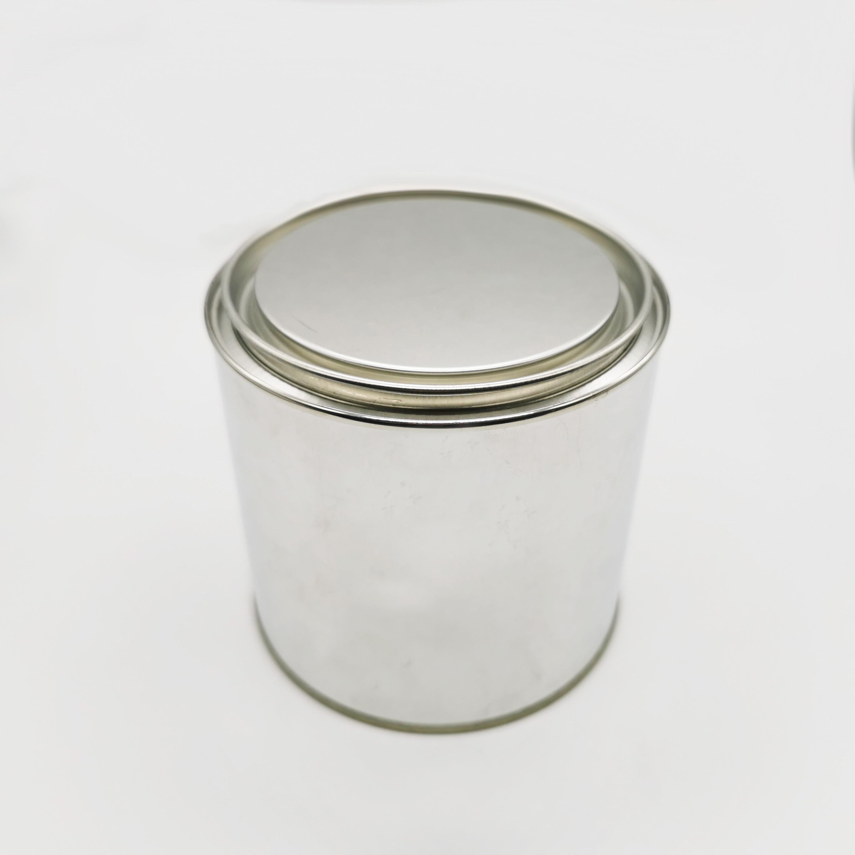 China supplier 0.8L empty round chemical tin cans with metal cover