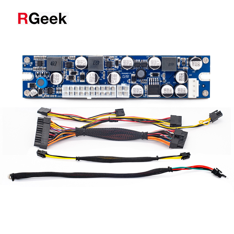 RGeek DC 19V 200W 24Pin ATX Peak Pico PSU, блок питания для ПК
