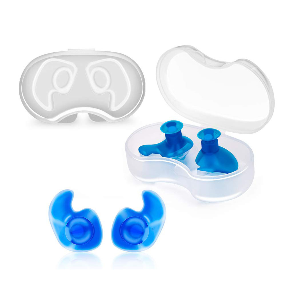 Swimming Earplugs Comfortable Waterproof Reusable Silicone Ear Plugs for Swimming Snorkeling Showering Surfing and Bathing