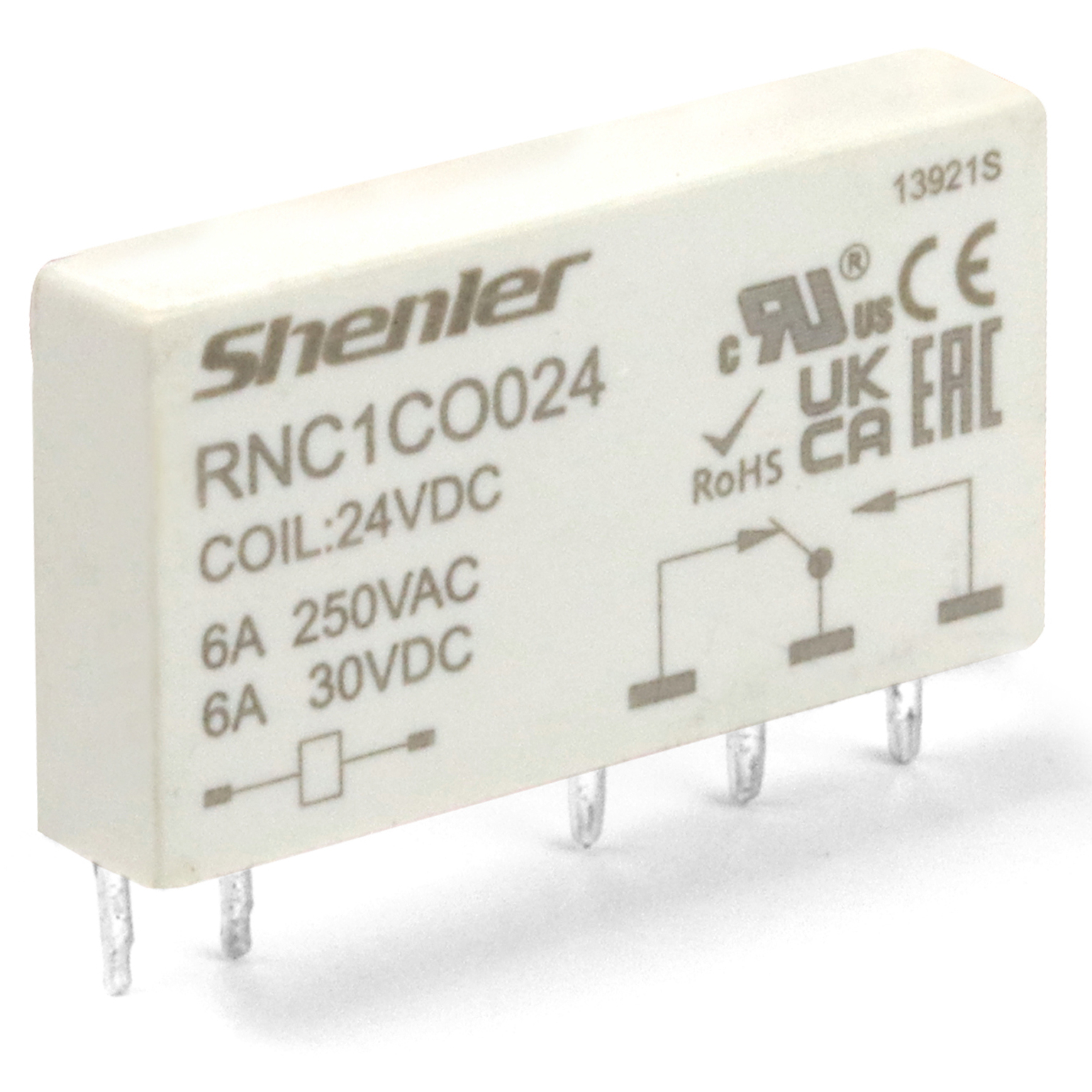 Shenler RNC1CO024 1C 6A 24VDC тонкое Реле PLC 6 мм