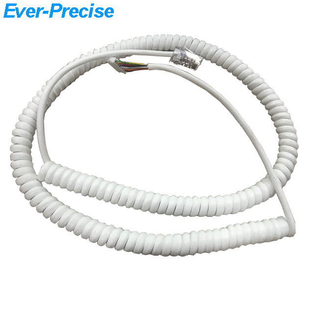 Белая куртка RJ45 для PHR-8 спиральный кабель RJ45 для PHR-8 спиральный кабель