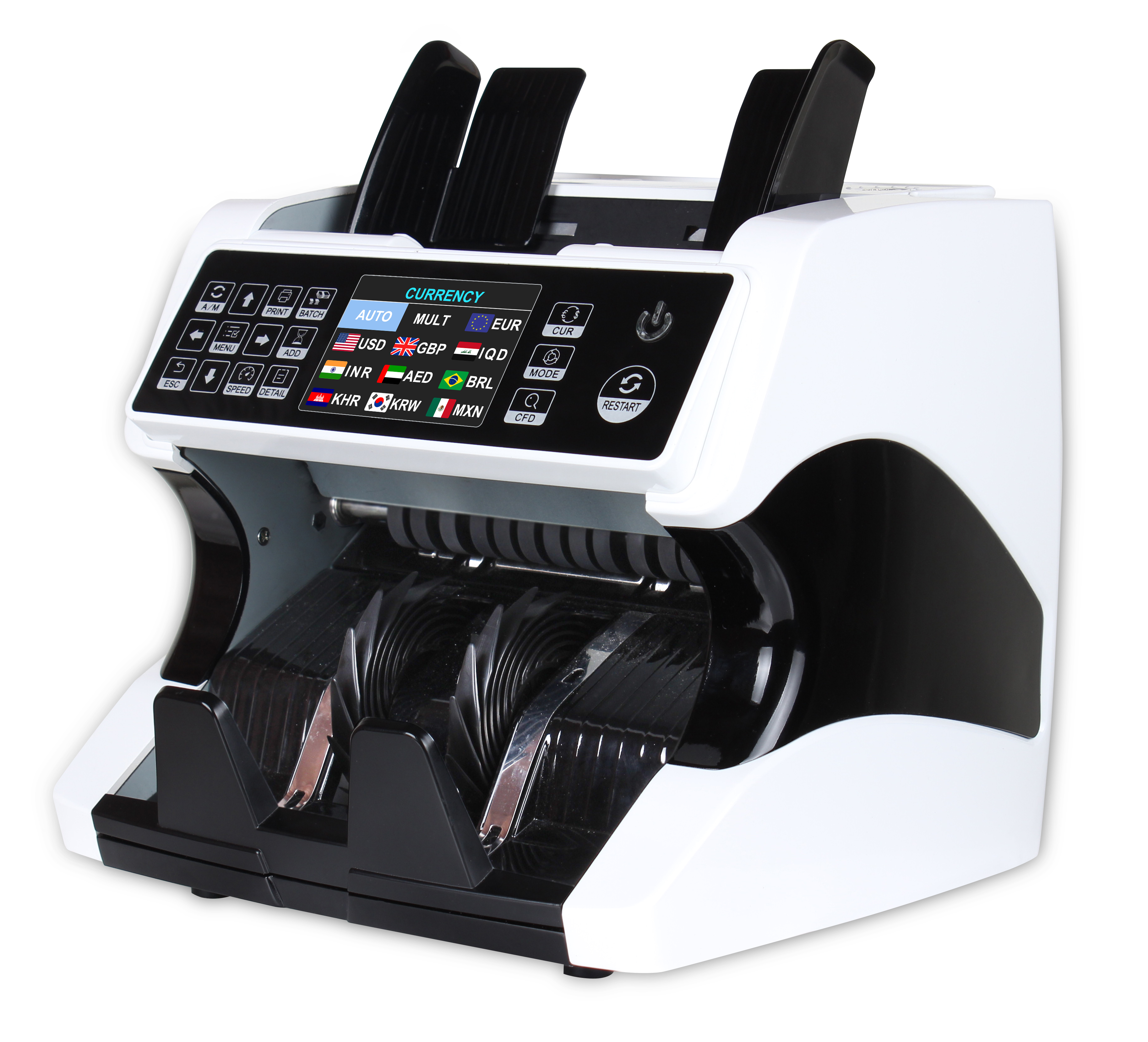Touch panel and big size TFT display CIS Bill Counter money counter currency note counting machine