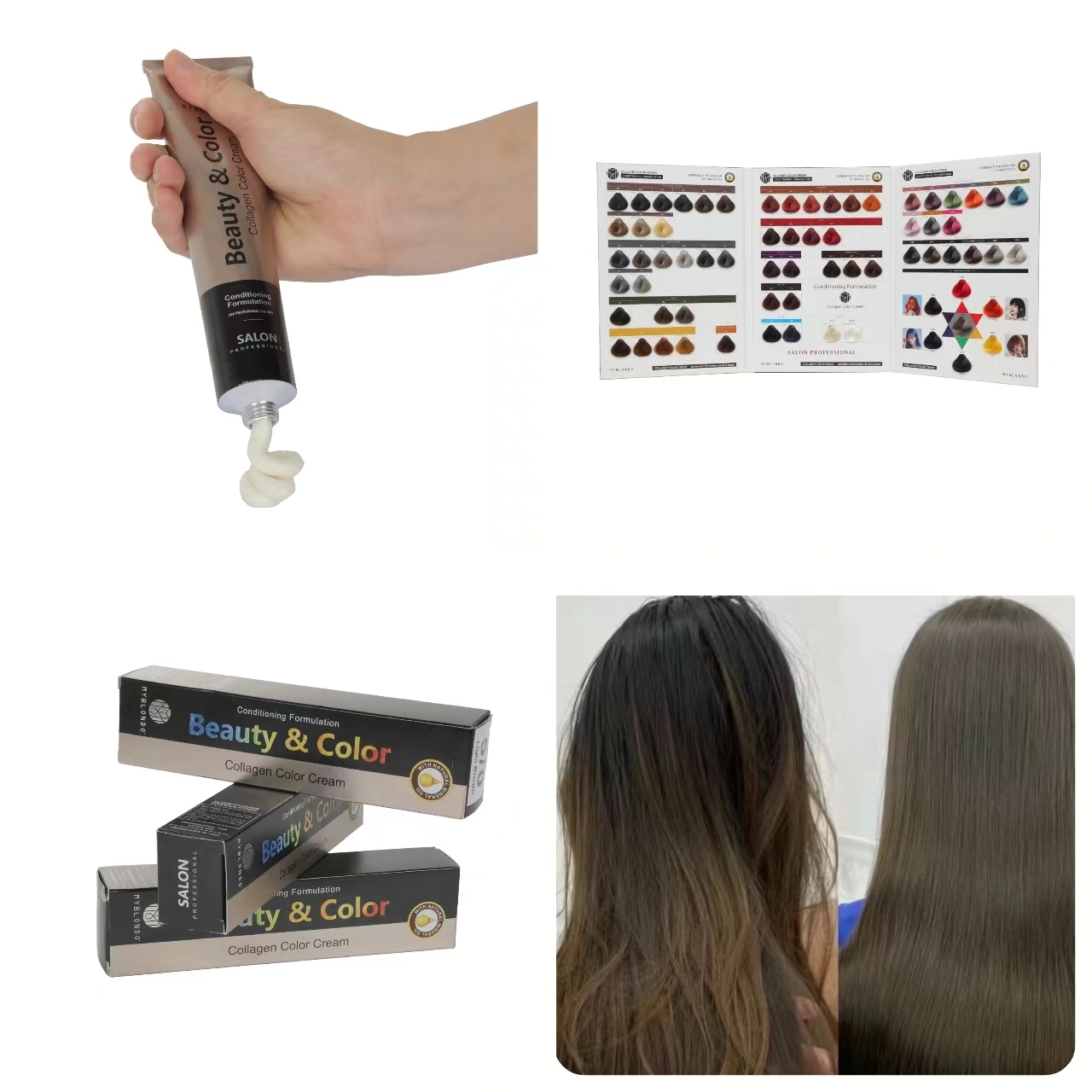 MYBLONDO Grey Coverage Wholesale Hair Dye 68 Colors Hair Color Cream Long-Lasting Blonde Hair Dye