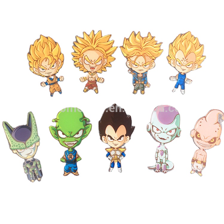 Таможенных игрушечные фигурки из игры Dragon Ball DBZ (“магнит на холодильник, мягкий ПВХ магнит на холодильник, производство Китай, с рисованным аниме, Сувенирный магнит на холодильник Японии для домашнего декора