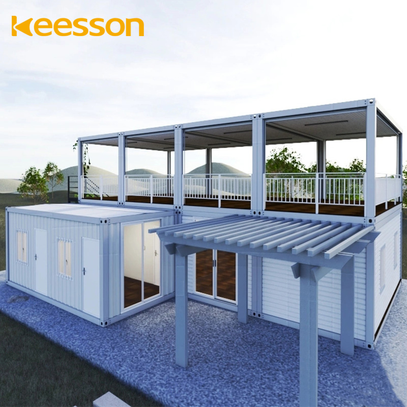 Keesson сборные дома для недвижимости 4 спальни Роскошная контейнерная хижина уличный сборный дом