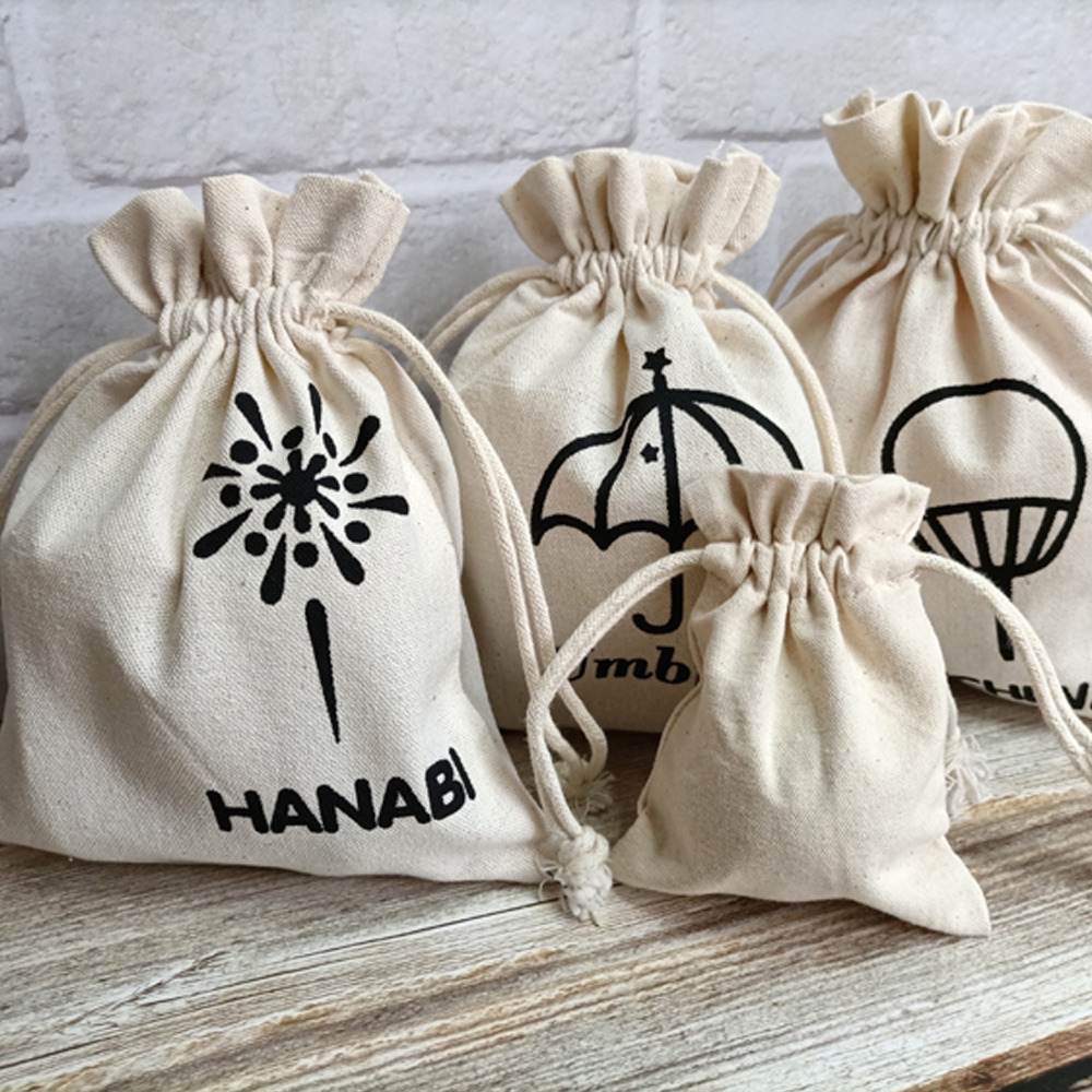 cotton drawstring pouch bags