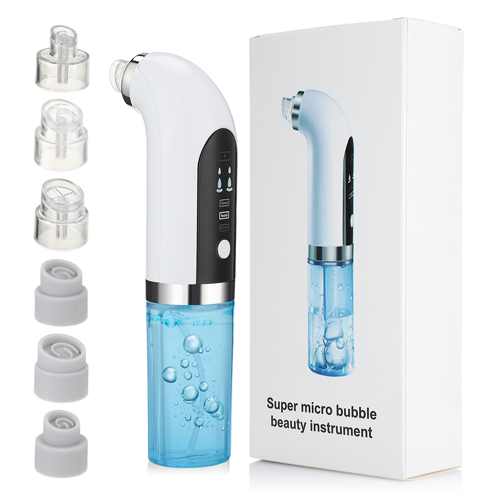 Blackhead Remover Vacuum White Color Electric Rechargeable Facial Pore Cleaner Blackhead Remover Vacuum For Face Deep Cleaning