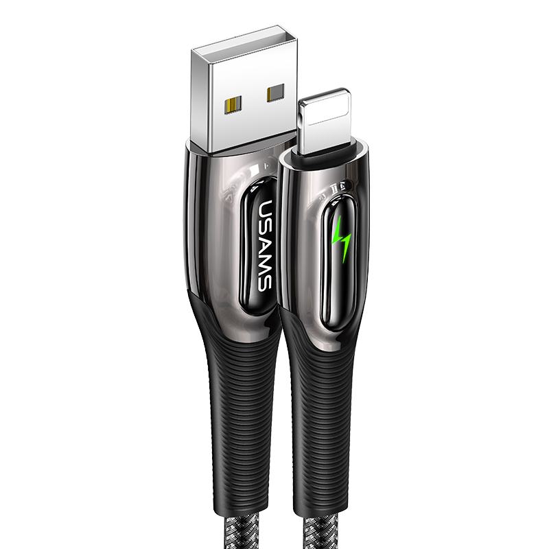 USAMS New Auto Disconnect Smart Power-off PD Fast Charging USB Data Cable For Mobile Phone