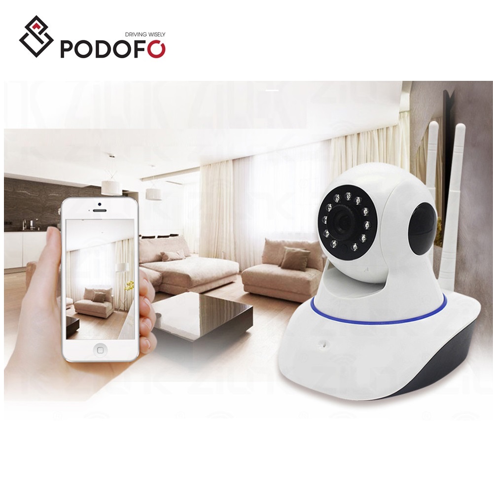 Podofo 1080P HD WiFi ip-камера Беспроводная внутренняя с ночного видения двойная антенна IR Обнаружение движения CCTV камера безопасности камера