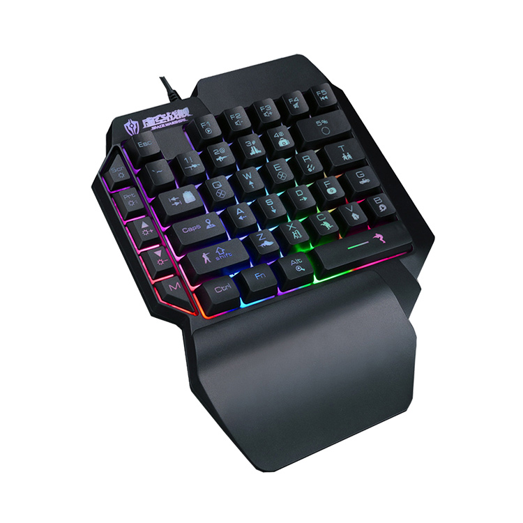 F6 One-Handed wired mini gaming keyboard for mobile phone game