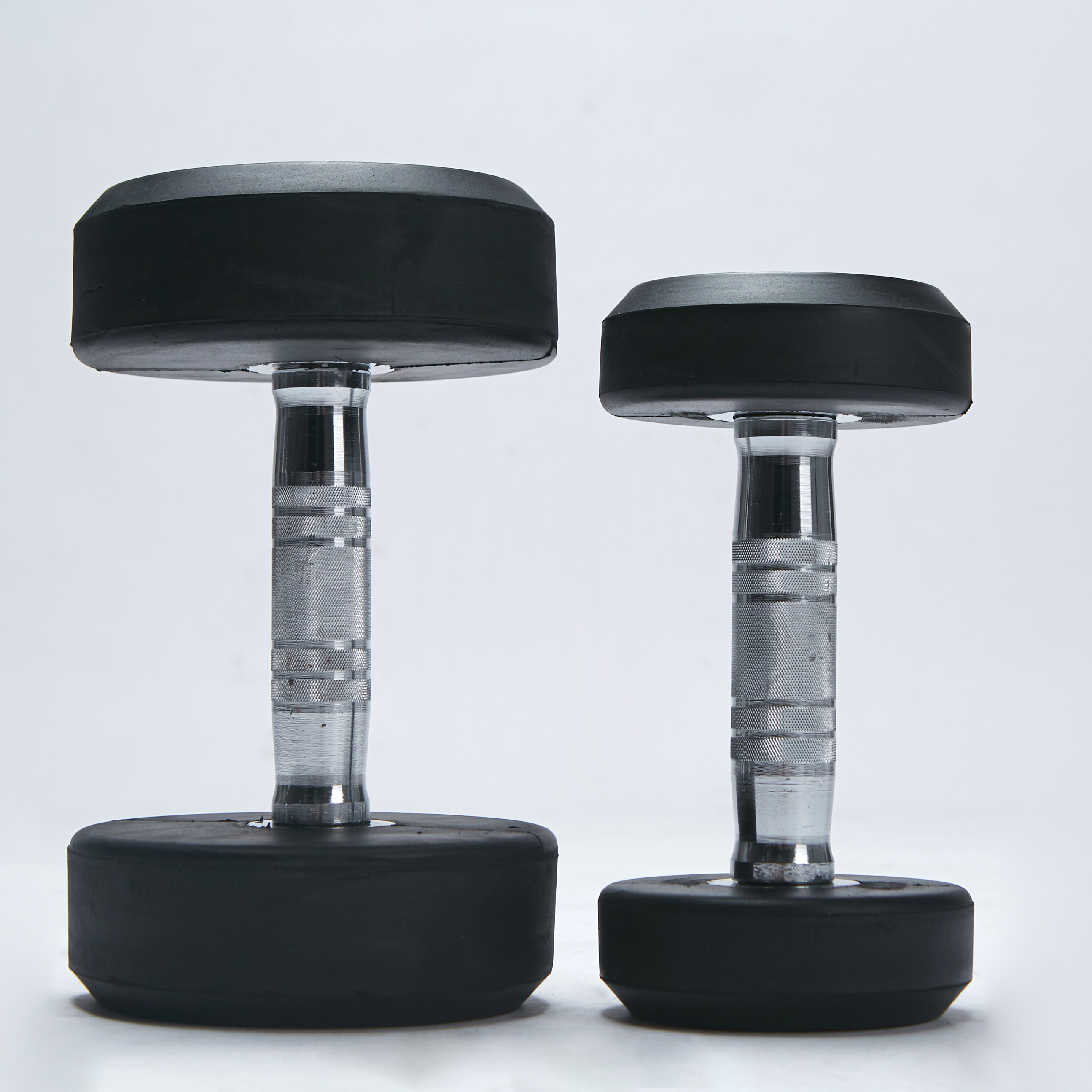 Weight Lifting Rubber Coated Cast Iron Hex Dumbbell Set Iron round head Dumbbel