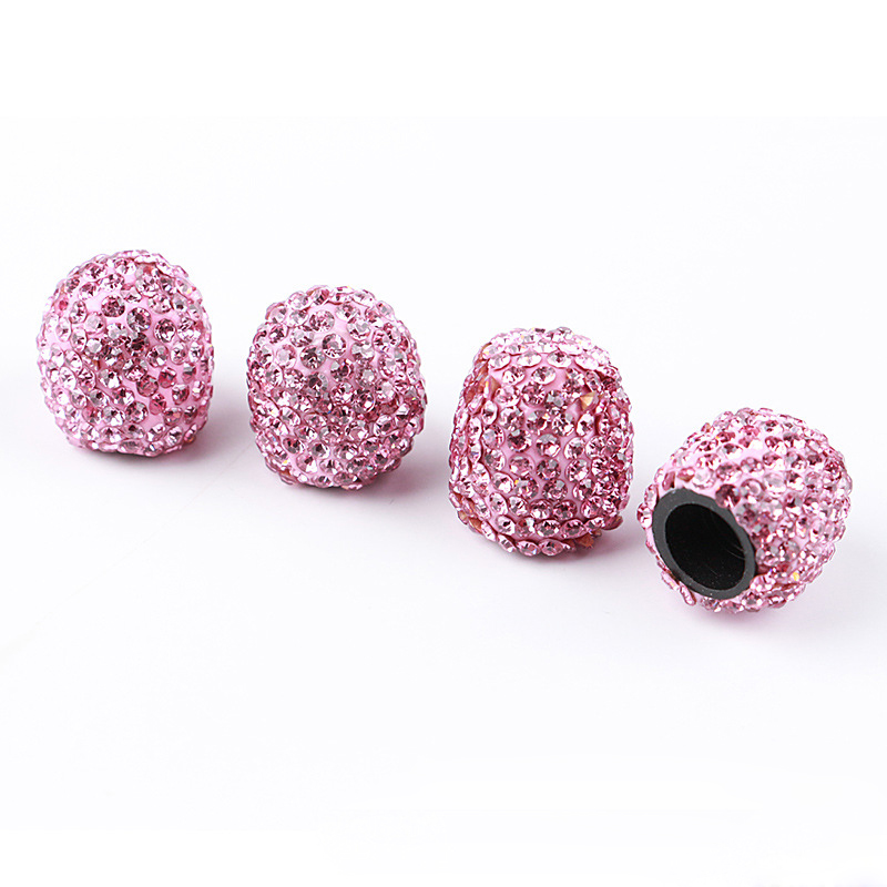 Crystal Rhinestone Universal Tire Valve Caps Attractive Dustproof Luxury Bling Bling Valve Stem Caps