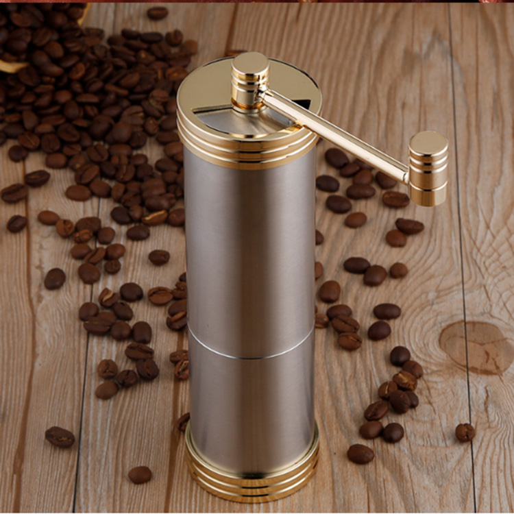 portable stainless steel conical burr adjustable manual grinder coffee mill