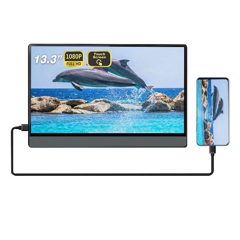 13,3 дюйма 1080P портативный монитор HDR USB 3,0 работает с мини HDMI-совместимый для ноутбуков ПК телефонов PS4/3 Xbox
