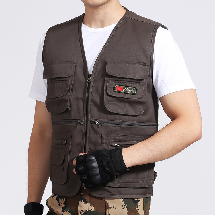 Good price ready to ship many pockets fishing jacket waterproof men breathable vest