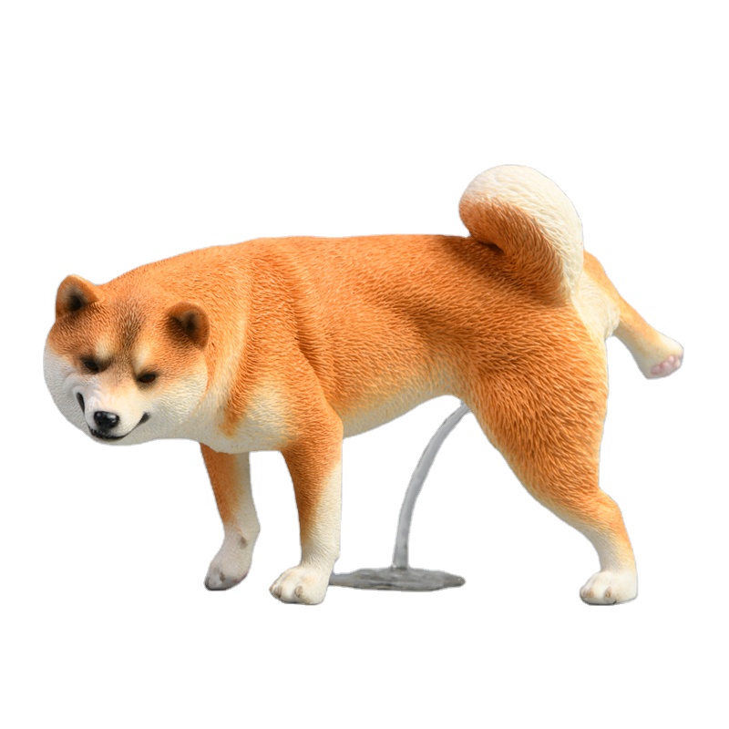 Home resin figure simulated dog ornaments design realistic animal resin crafts