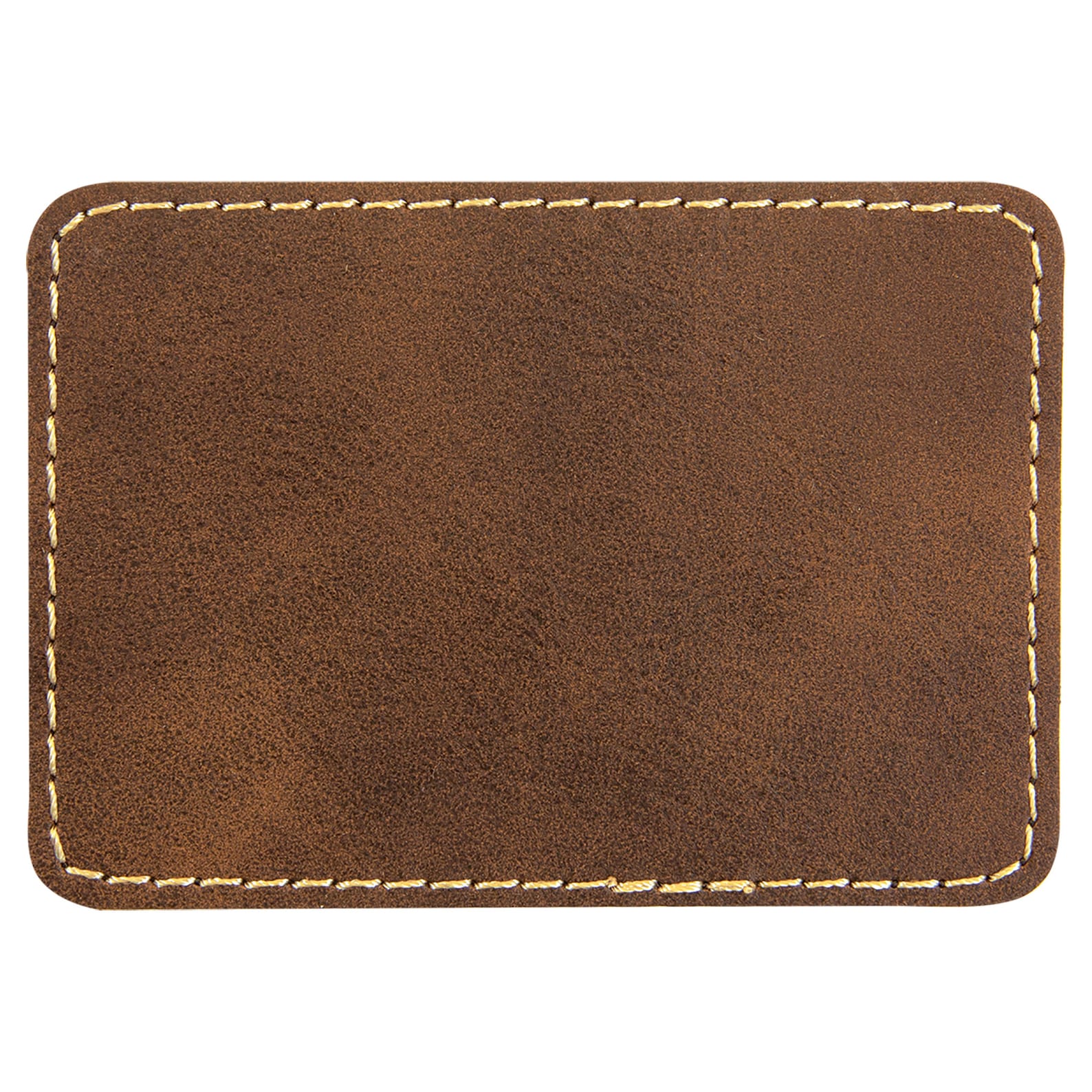Blank Rustic Laserable Leatherette Rectangle Patch with Adhesive, Hat Patch