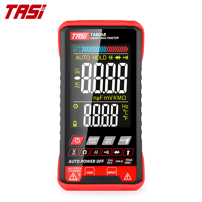 Цифровой мини-мультиметр TASI TA804B, измеритель емкости, сопротивления, частоты, бесконтактного напряжения, сверхтонкий измеритель напряжения с авторуководством, 600 В
