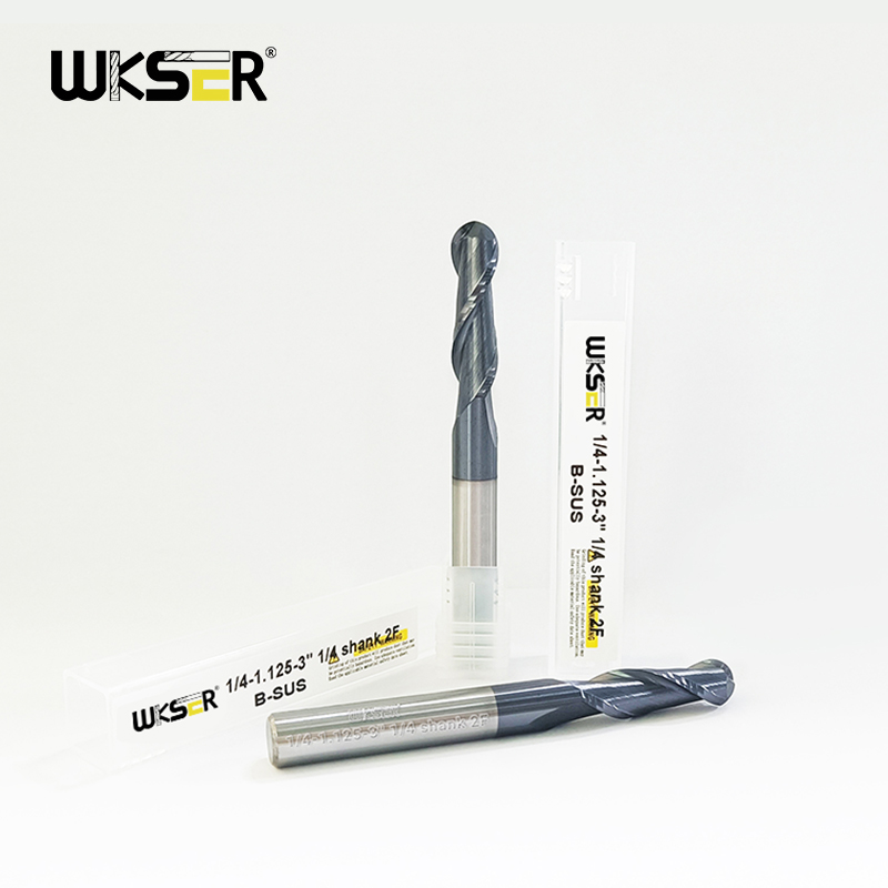Long life factory price CNC Cutting Tools Solid Carbide Ball Nose End Mills 2 Flute End Mill