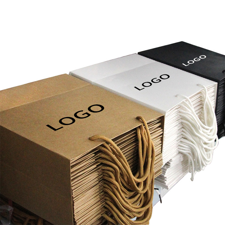 China Supplier Customized Factory, Custom Paper Packaging Bags With Logo Paper Bag Logo/