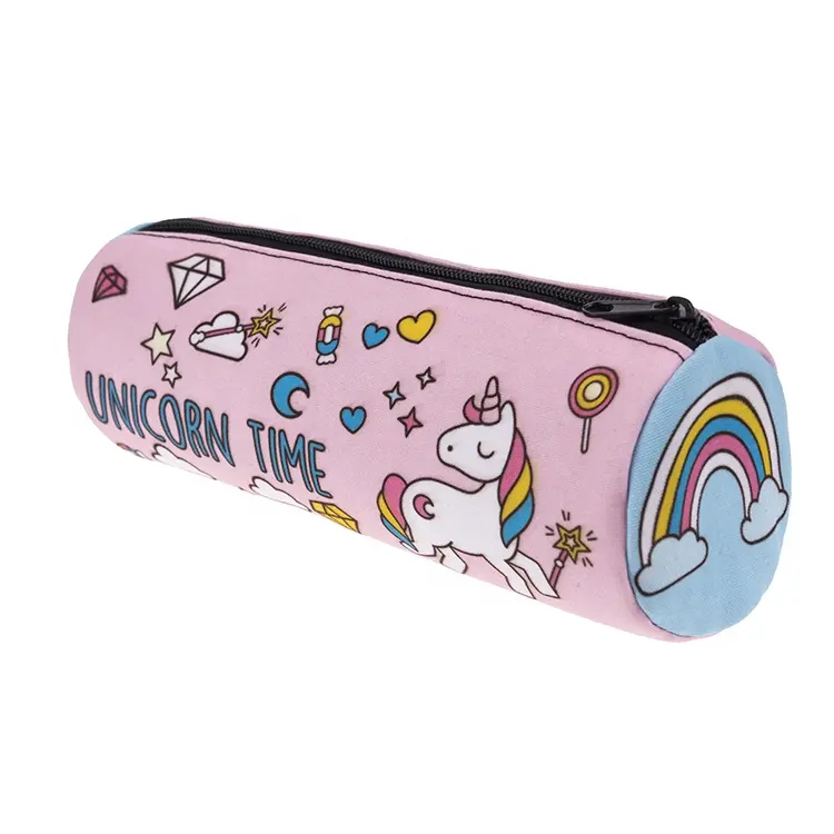 Durable Stationery Multifunction Cosmetic Makeup Pouch Bag Pen Bag Cute Unicorn Pencil Case School