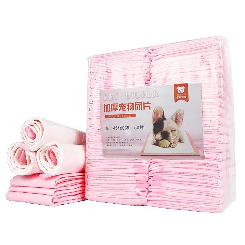 Pink Puppy Pee Potty Training Pads Biodegradable Depend Dog Pee Pad