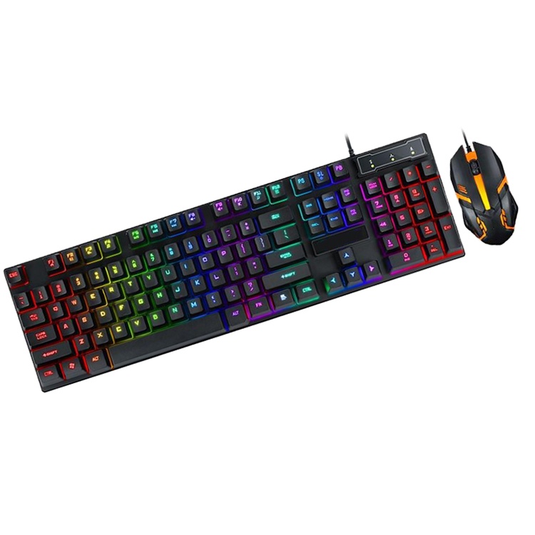 Компьютерные аксессуары RGB USB игровая клавиатура мышь набор для игр