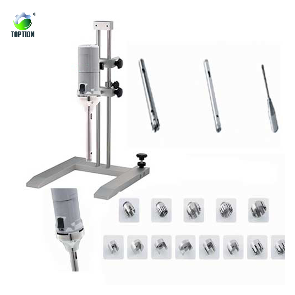 Multiple disperse head high speed laboratory homogenizer mixer for laboratory dispersion emulsification