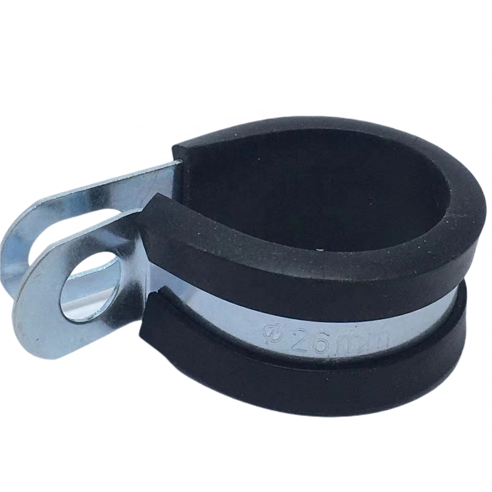 EPDM Rubber Lined P Type locking clips spring Hose Clamp
