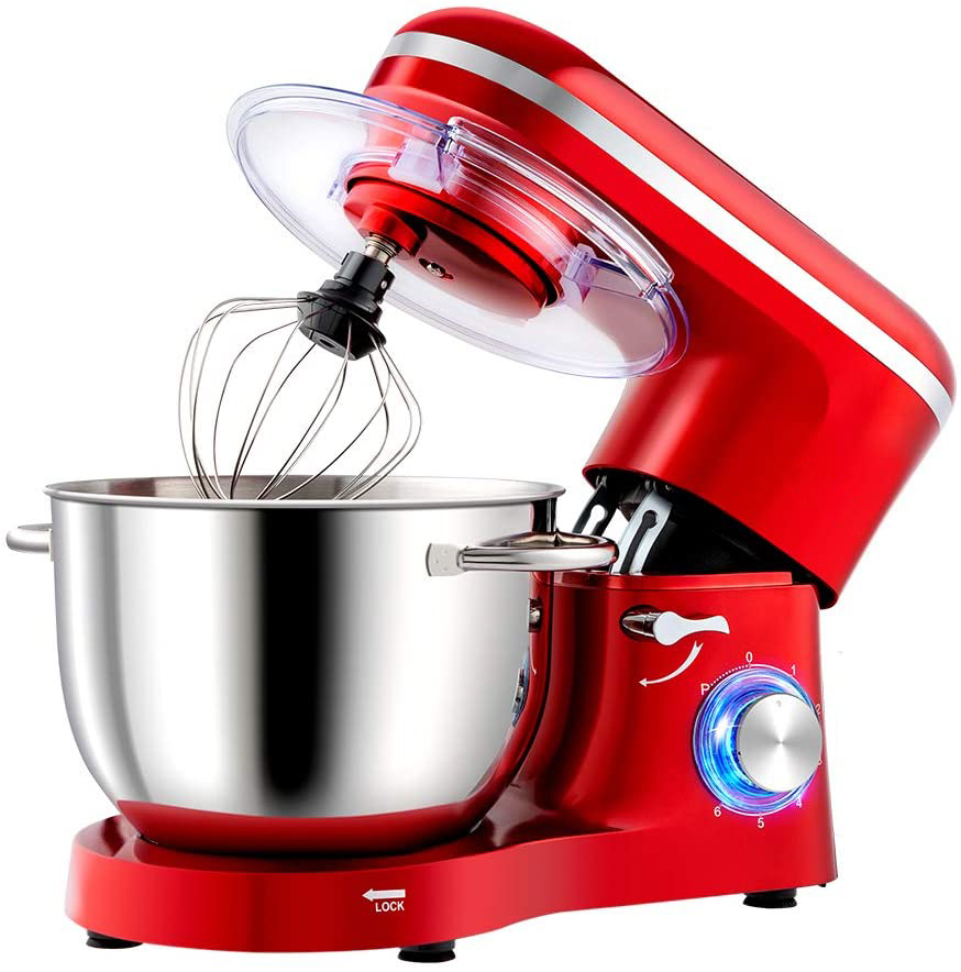 6.2L 1400W Cake Silvercrest Kitchen aid Classic Stand Mixer With Dough Hook Wire Whip   Beater