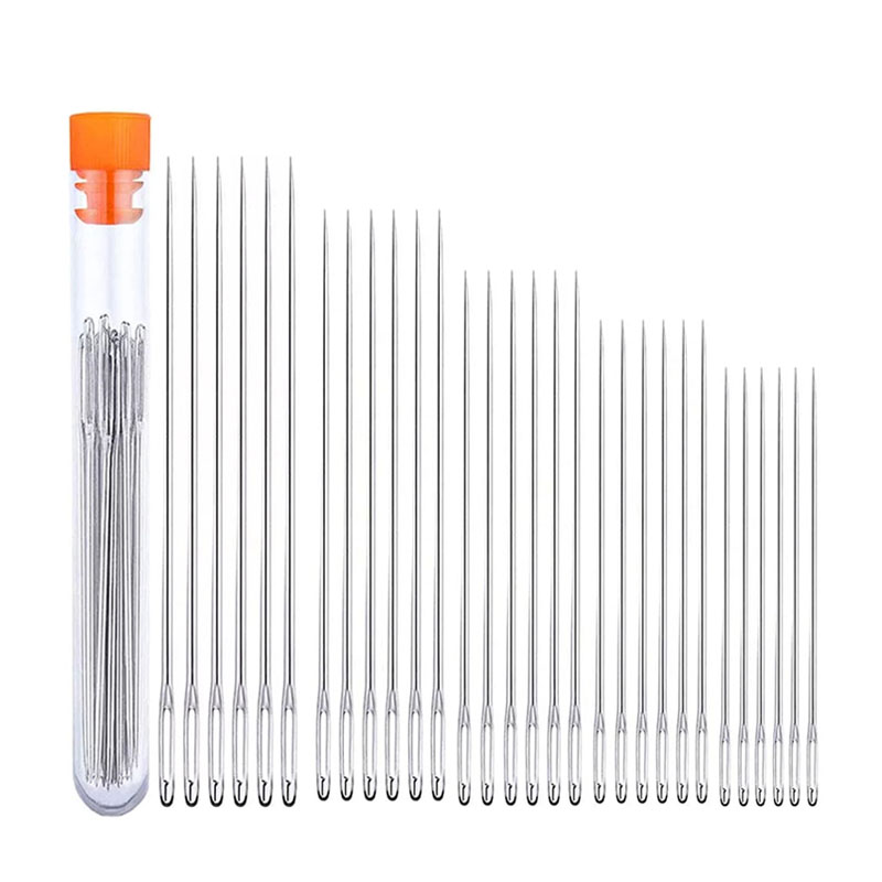 Miucous 30 PCS Craft Needles 5 Sizes Stitching Needles Leather Hand Sewing Needle