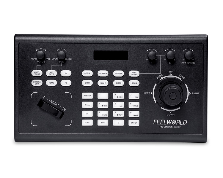FEELWORLD KBC10 PTZ Camera Controller with Joystick and Keyboard Control PoE Supported