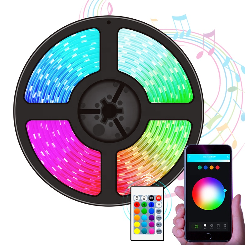 Комплект неонового источника питания, умный светильник rgb с дистанционным управлением, меняющий цвет, водонепроницаемая гибкая светодиодная лента
