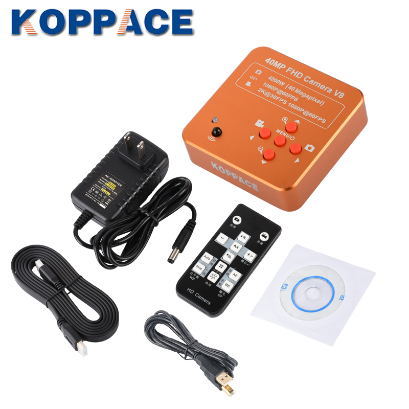 Koppace 40MP промышленная камера 1080P 60FPS HD/USB промышленный микроскоп для мобильного телефона с цифровой камерой ремонт и микроскопного камеры