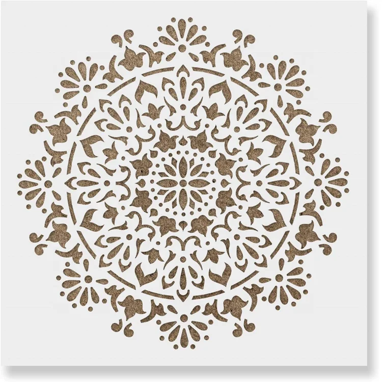 Custom Large Mandala Wall Stencil 30*30cm Painting Stencils for Furniture Floor Decoration