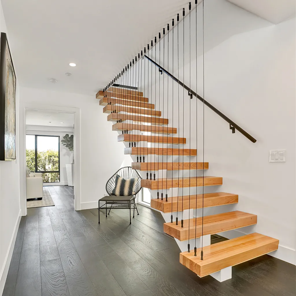 NEW design staircase with wooden steps