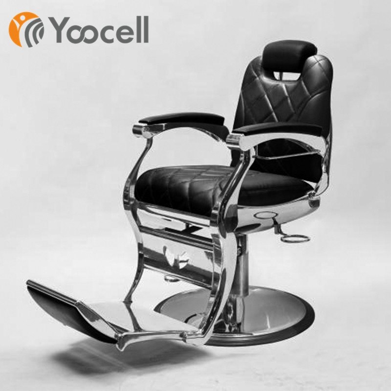 Роскошная антикварная мебель Yoocell для салона красоты, качественное парикмахерское кресло из нержавеющей стали для регулируемой высоты, откидная спинка