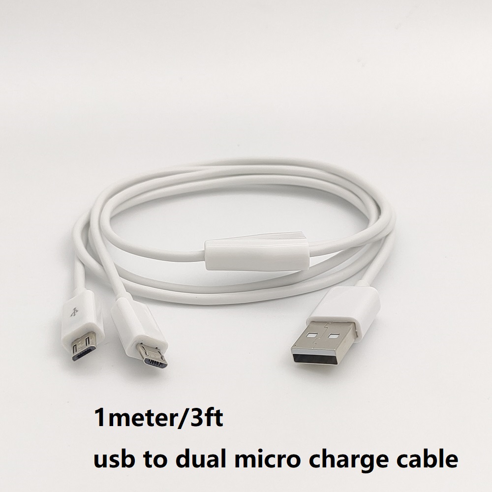 2 в 1 usb-кабель, двойной микро-USB-разветвитель, кабель питания, 2 микро-USB-устройства, 1 метр, 3 фута