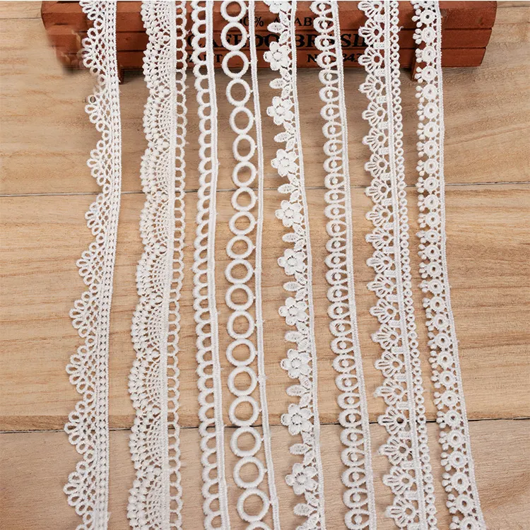 Milk Shreds White Embroidery Bridal Wedding Roll Cotton Trimming Ribbon Lace Trim For Dress