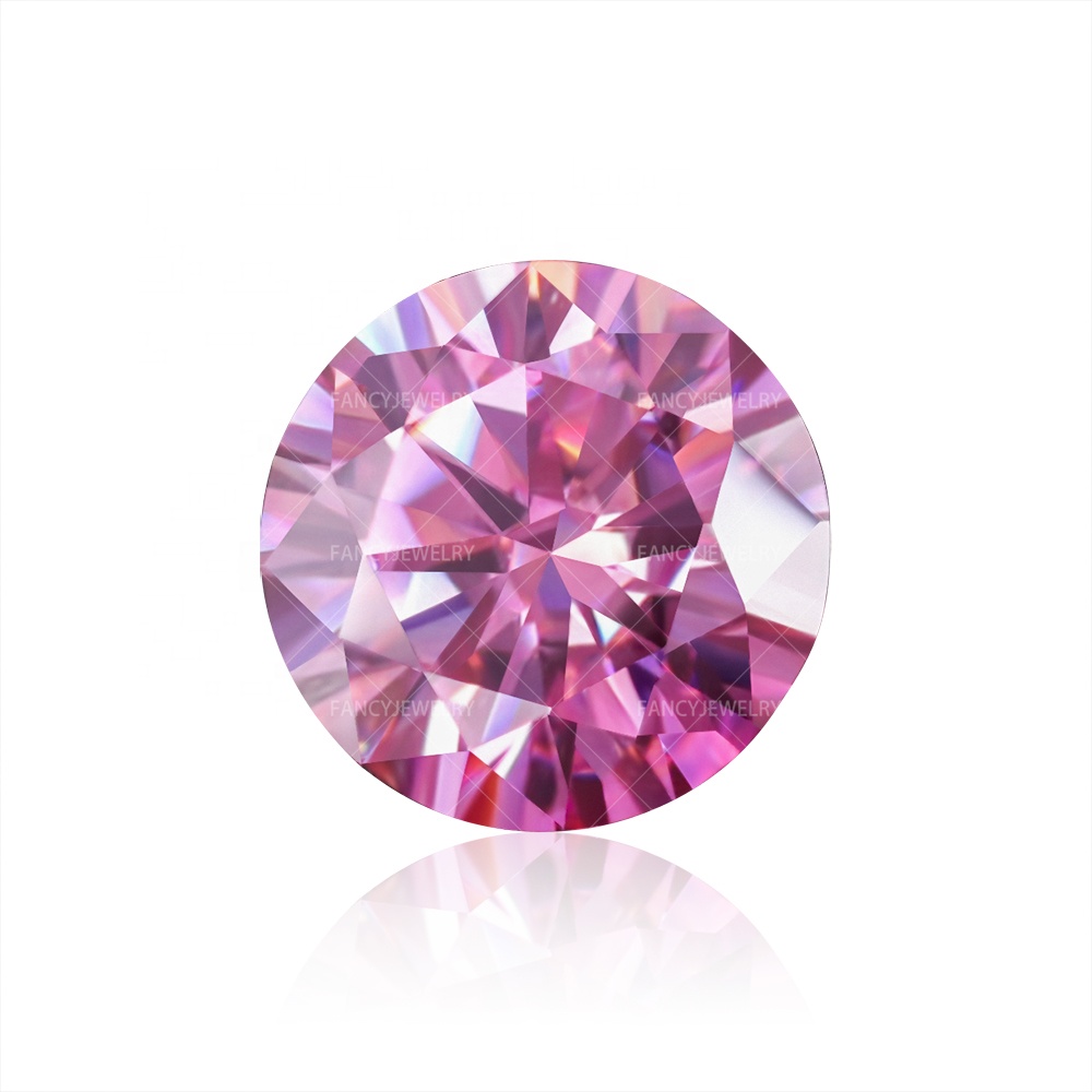 Завод Wuzhou Moissanite, оптовая продажа, большой бриллиант с муассанитом розового цвета с сертификатом GRA