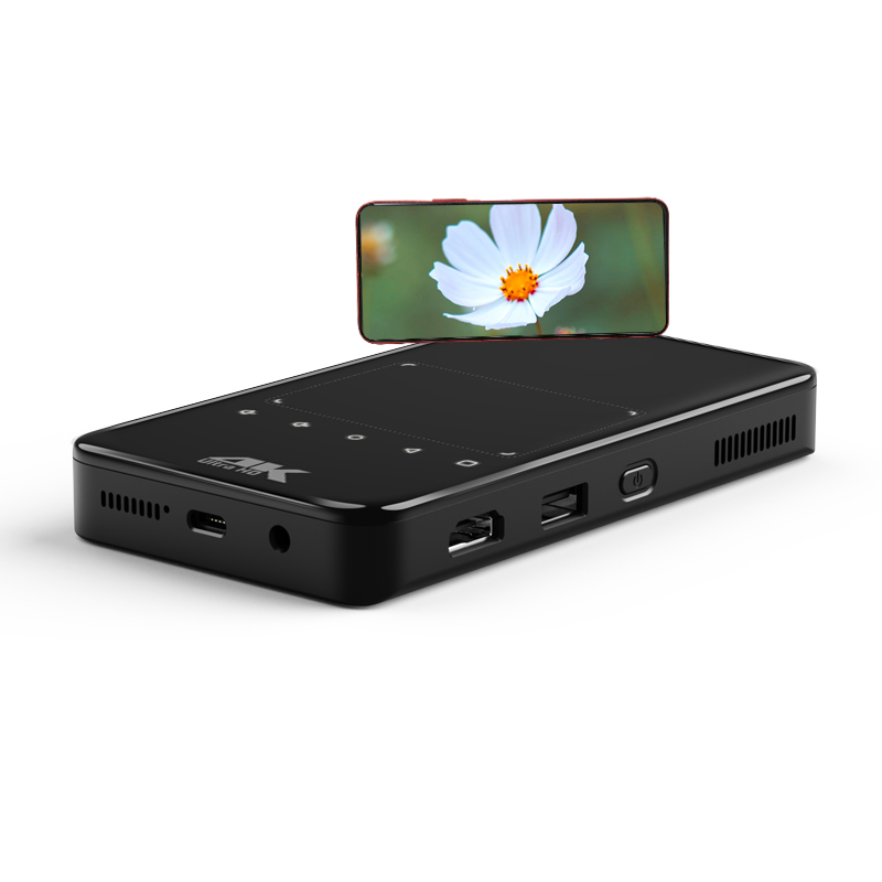 Портативный мини-проектор S90 DLP 4k 3D для домашнего кинотеатра с Wi-Fi BT беспроводной для мобильного телефона pico карманный проектор светодиодный видео луч