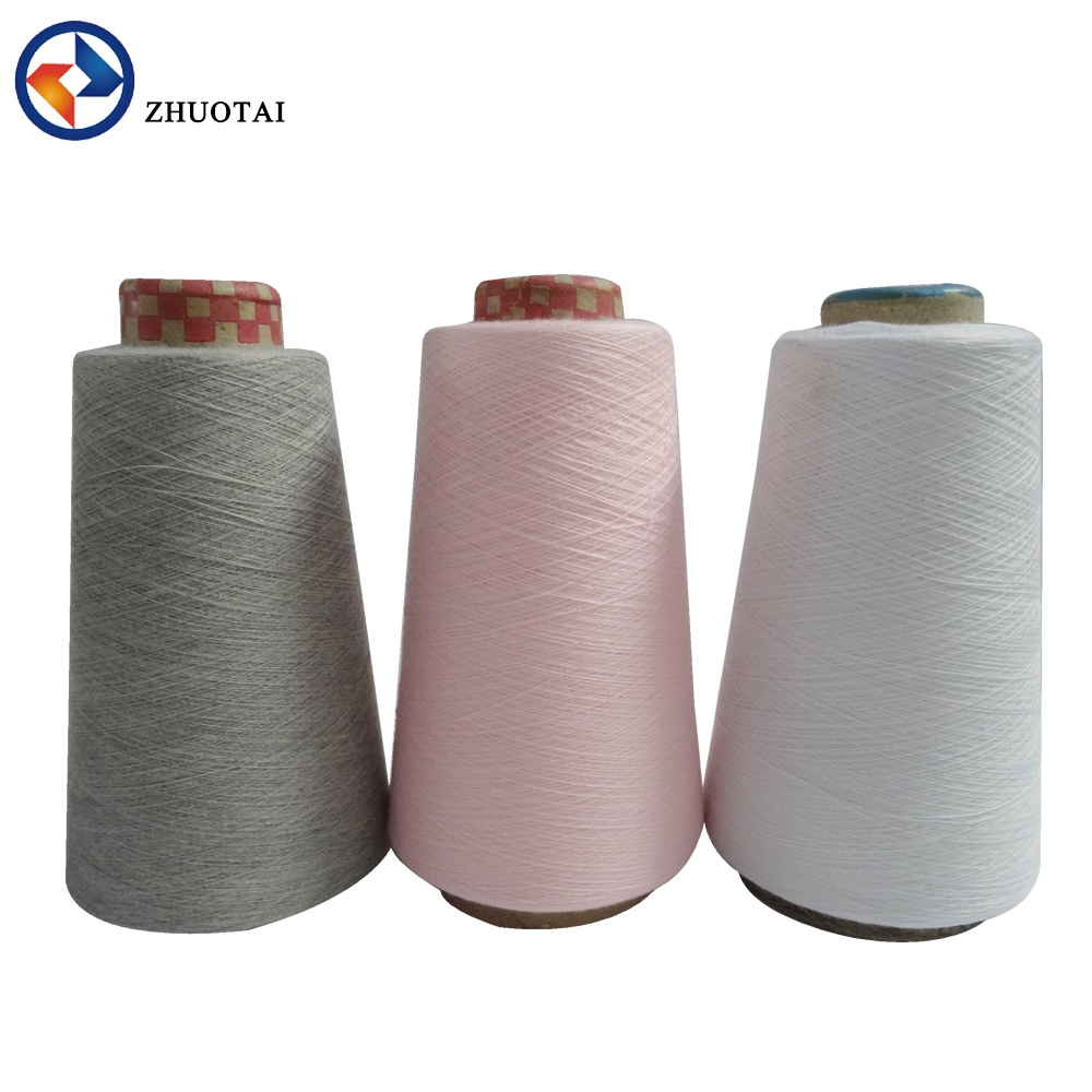 21S TC yarn sweater grey color 65% cotton 35% blended polyester ring spun dope dyed yarn for socks