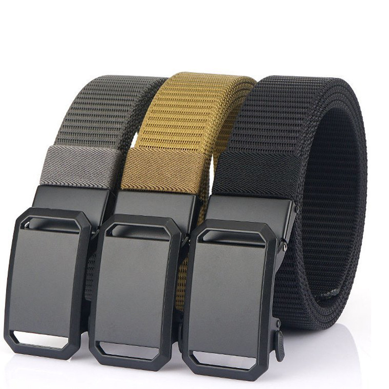 Wholesale New Automatic Outdoor Nylon Black Tactical Belt Adjustable Nylon Training Belt For Man