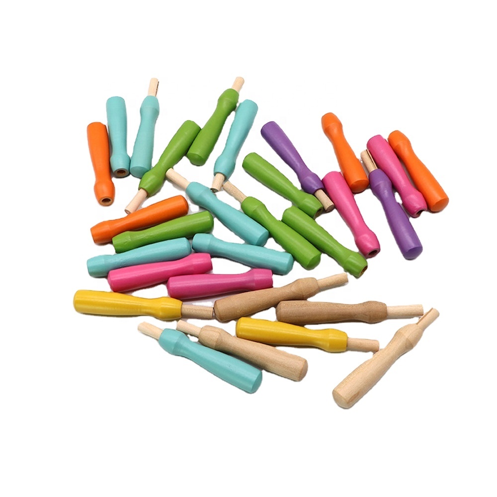 Colour Coded Wooden Felting Needle Holder Wool Felted Punch Needlework Wood Handle Needlecraft Handicraft Tools