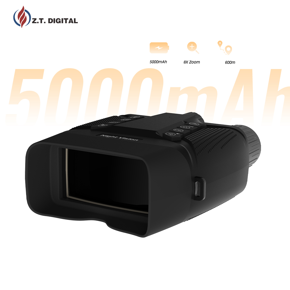 CZ080 3-inch Binocular Night Vision Goggles 600-Meter Viewing Distance with a Tactical Light Outdoor and Security Observation